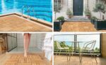 VICTORY RELAX Acacia Wood Decking Tiles 9PCS - Easy Snap Interlocking Deck Tiles for Patio Poolside Balcony Decor - All Weather Waterproof Flooring for Indoor & Outdoor (Round Joints) - Image 8