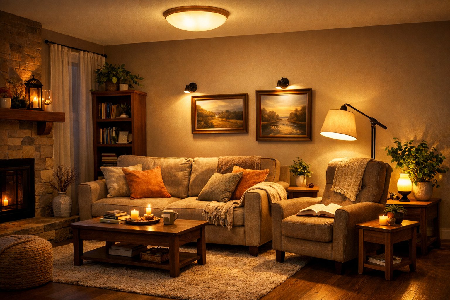 A cozy home honestly starts with the right lighting, and the secret is using multiple light sources that work together instead of just blasting everything with one bright overhead fixture.
